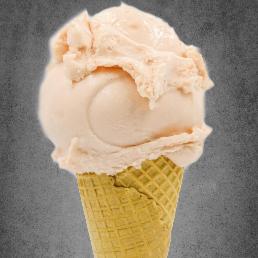 Blood Orange Gelato ice cream cone