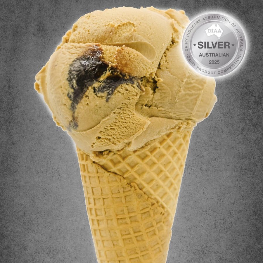 Coffee Fudge ice cream cone