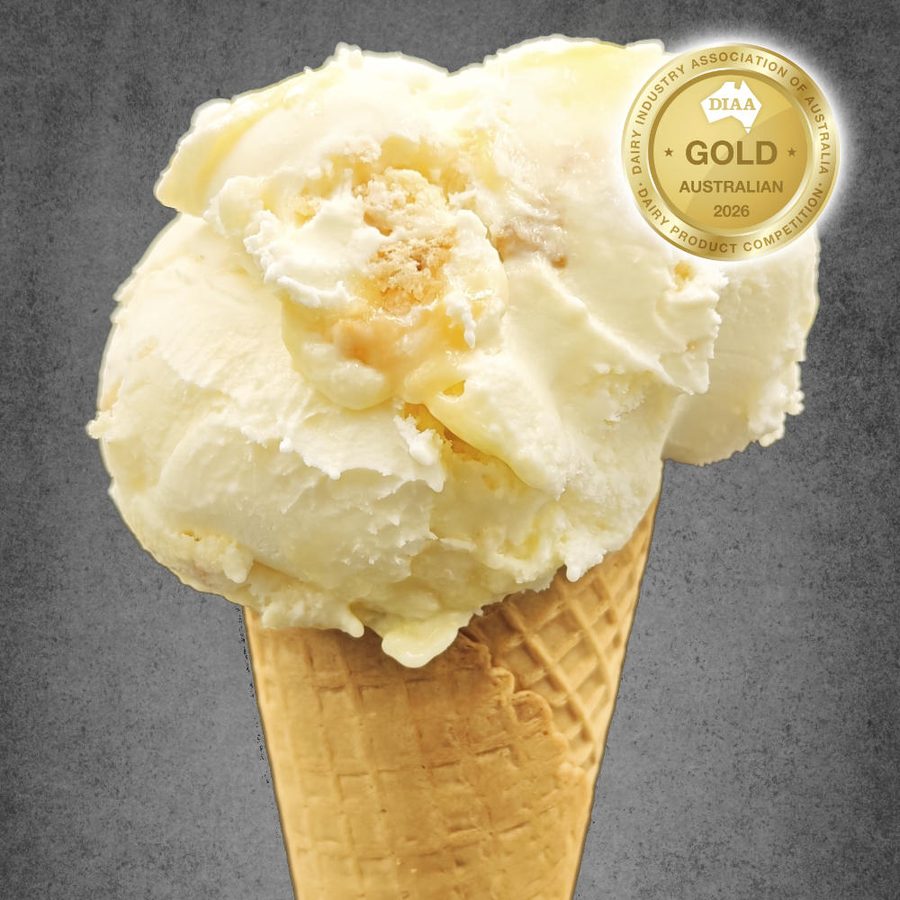 Lemon Curd Cheese Cake ice cream cone
