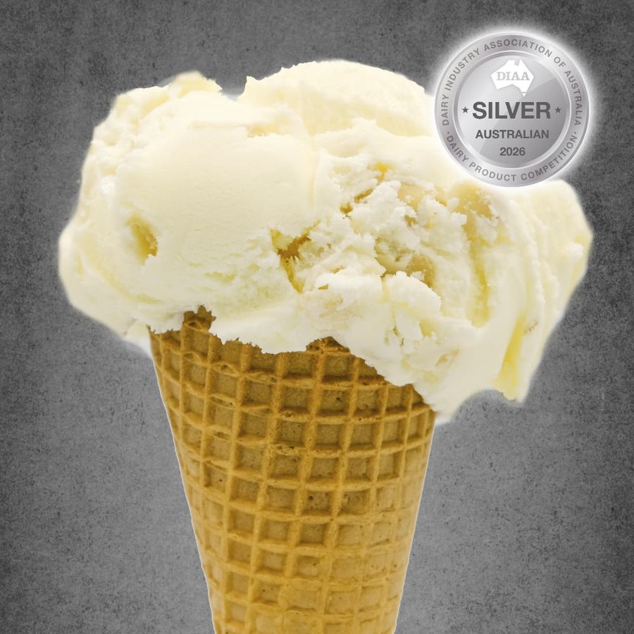 Macadamia ice cream cone